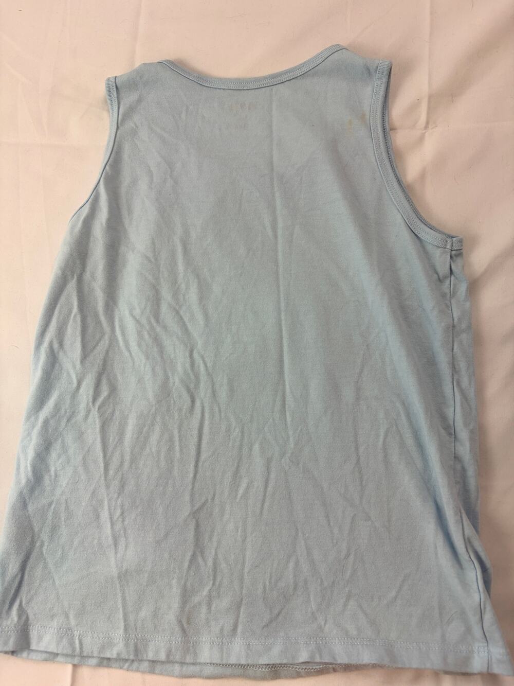 Cat & Jack Girls Shark Tank Top S 6/7 Light Blue Sunglasses Hawaiian Lei Summer